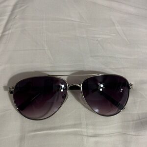 Silver Aviator Sunglasses